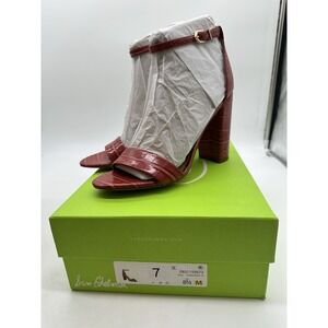 Sam Edelman Yaro Sandal Heels Women's Size 8.5 Rose Croc